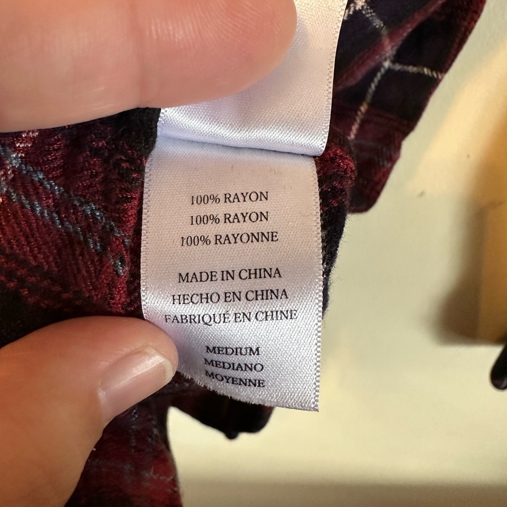 Rails Womens Red Navy Plaid Button Up Flannel Shi… - image 3